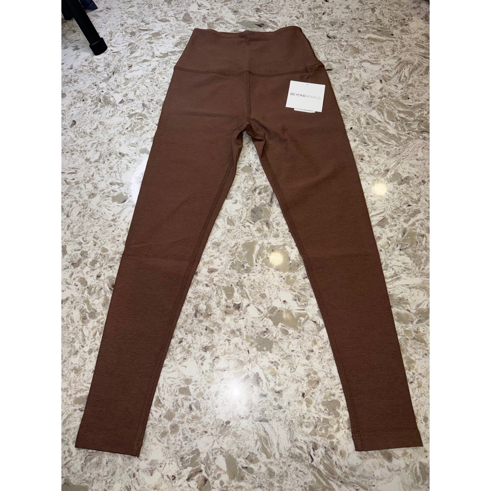 Beyond Yoga Spacedye High Waisted Midi Leggings heather brown size S